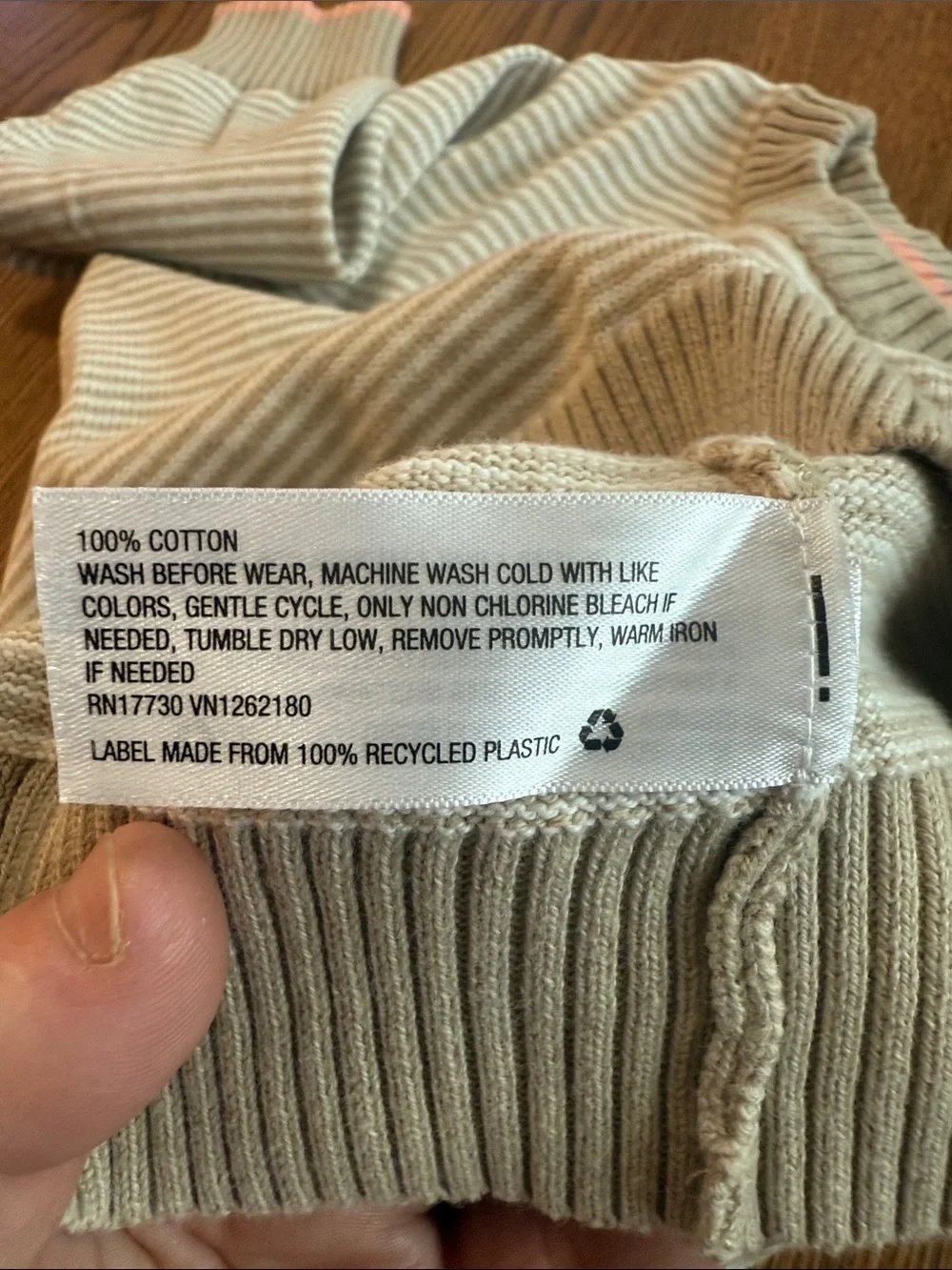 NWOT Toddler Cozy Bunny Stripe Sweater